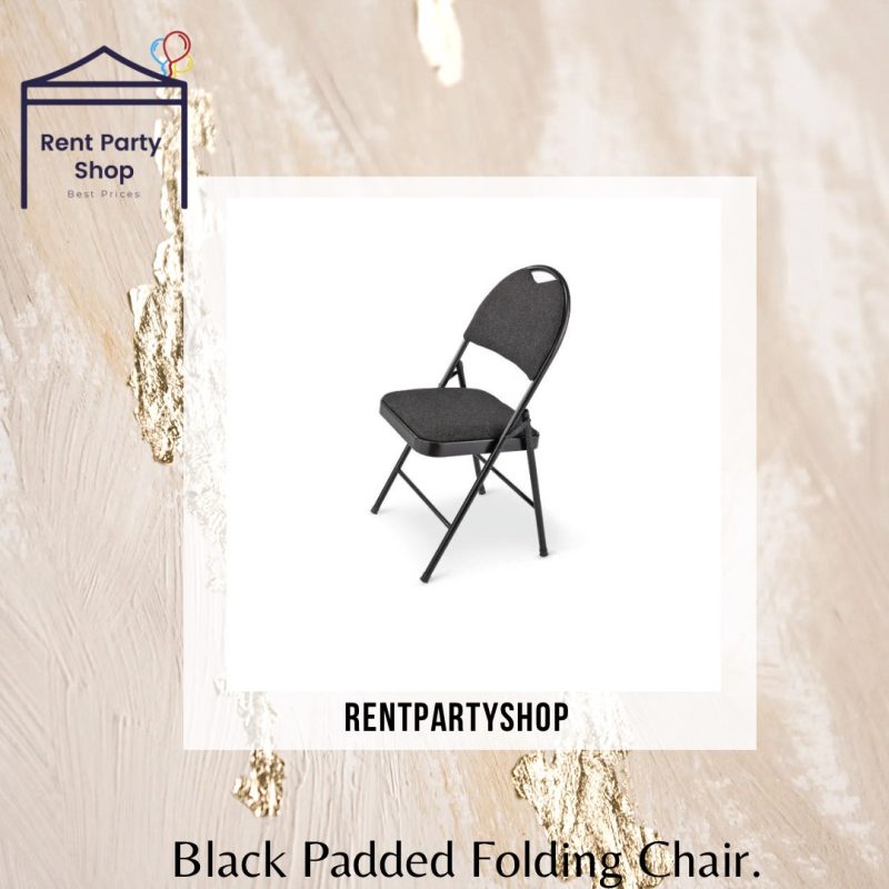 188718B0 9B50 45A5 9785 0F6A933E3EDC Black Padded Folding Chair