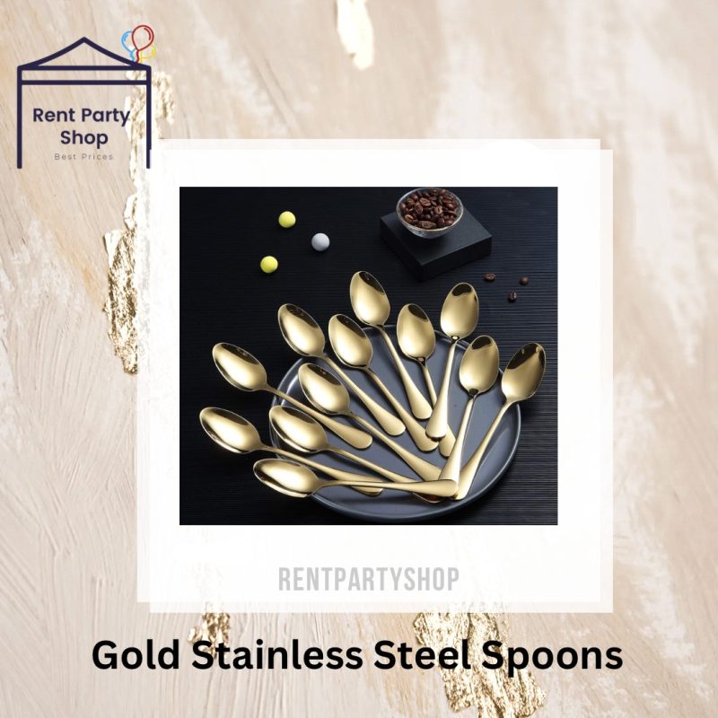 1D4C27C2 1224 44EF 82CF EC6BA36CBC56 1 Gold Stainless steel spoon- Dinner