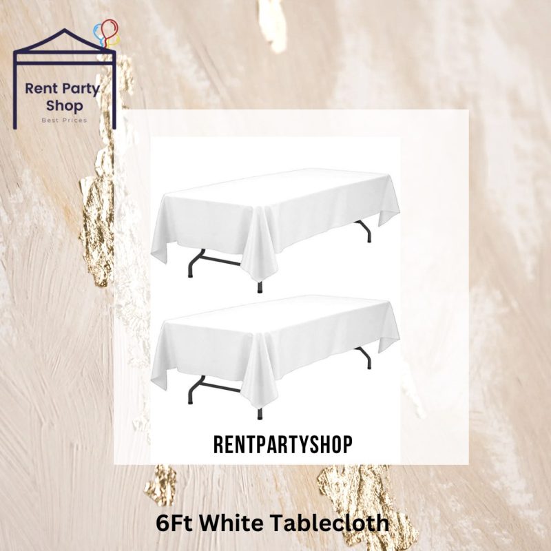 404FF80F 9238 4324 A5DC 9DD4E2269F58 6FT white Tablecloth