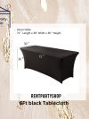 4A563B2D C3A2 44F9 A7A0 973E540FA055 6FT Black Spandex Tablecloth-