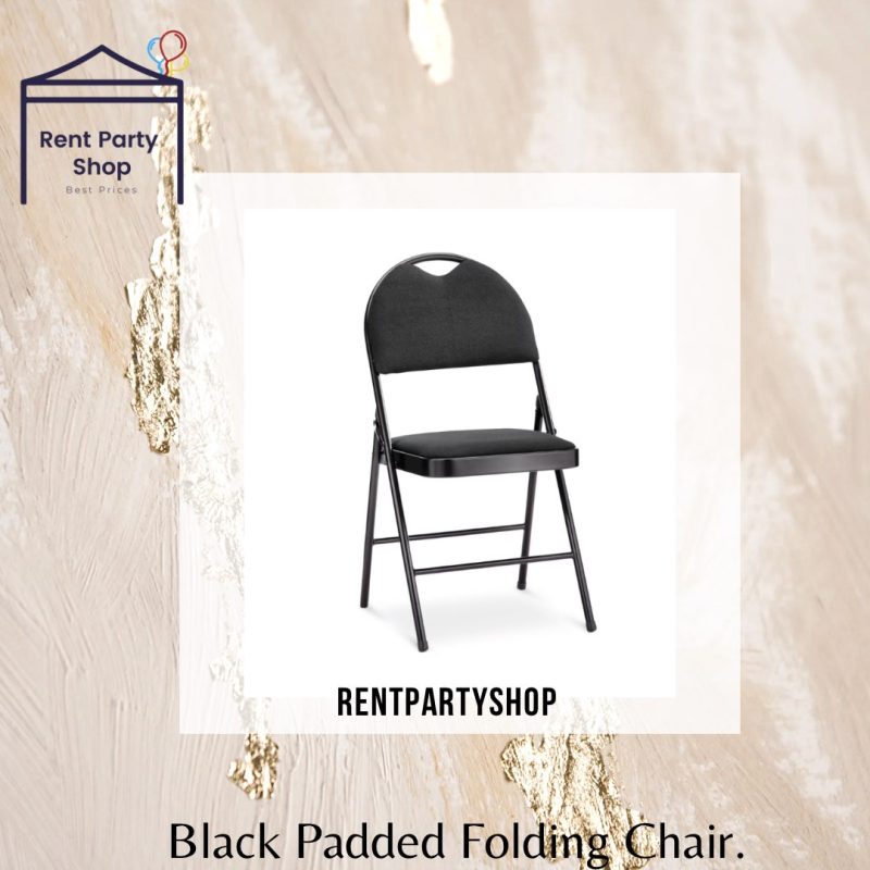 7B3E305B 079F 4988 BADA 99BDD59F5FD9 Black Padded Folding Chair