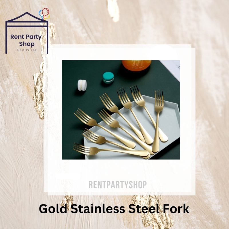 Five Star Testimonial Review Instagram Post Gold Stainess Steel Fork