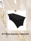 Beige Gold Minimalist Frame Instagram Post 20 4FT Black Spandex Tablecloth