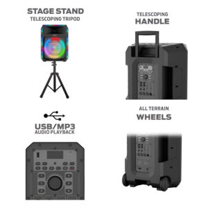 1 Bluetooth Speaker all-in-one w/Mic+ Speaker Stand