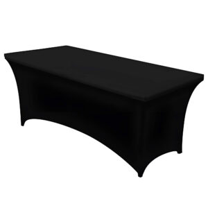 8ft Black Spandex Tablecloth