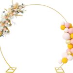 8FT Gold Round Backdrop Rental