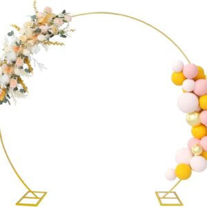 8FT Gold Round Backdrop Rental