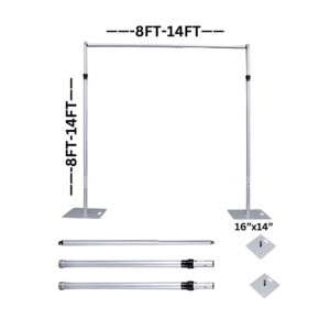 8FT–14FT Heavy Duty Backdrop Pipe Rental