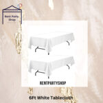 6FT White tablecloth