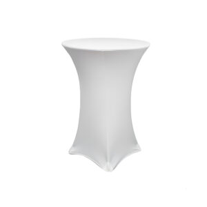 White 32 inch Cocktail Spandex Tablecloth