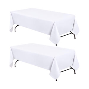8ft White Tablelcoth