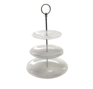 3-Tier Round Porcelain Cake Stand Rental