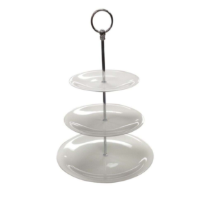 3-Tier Round Porcelain Cake Stand Rental