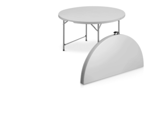 48 round plastic folding table rental in Niagara Falls for events