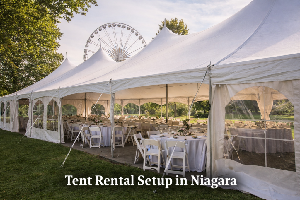 tent rental setup in Niagara