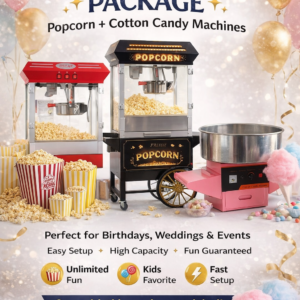 snack party package rental niagara popcorn cotton candy machines