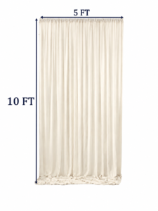 Ivory Backdrop Drape Panel Rental