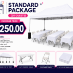 20 guest tent package rental niagara with 10x20 tent tables chairs and tablecloths