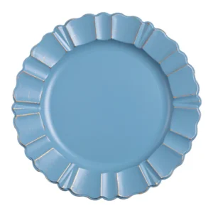 light blue charger plate rental niagara elegant table decor wedding charger plate