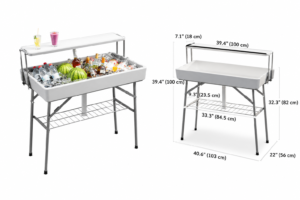outdoor beverage cooler table rental for parties and events in niagara