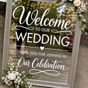 wedding welcome mirror sign rental niagara elegant wedding decor sign with flowers