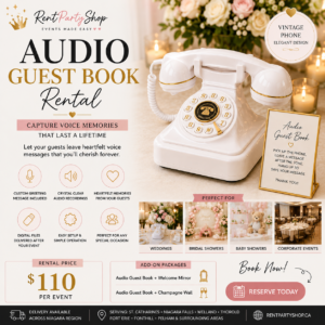 Audio Guest Book Rental Niagara vintage wedding phone guest book for recording voice messages
