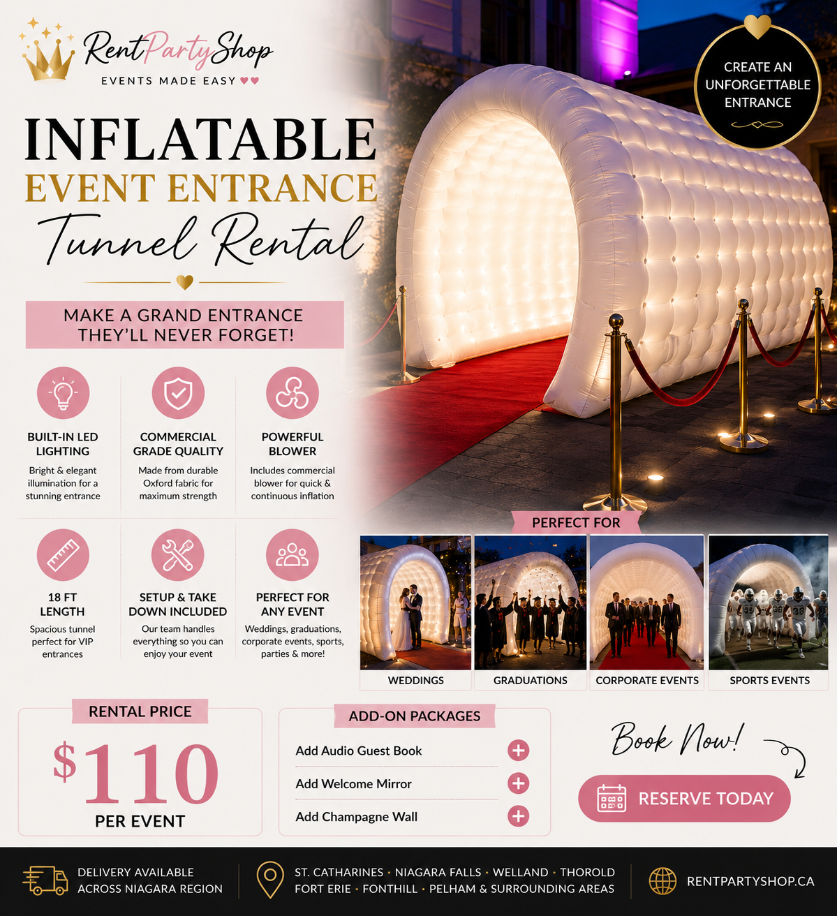 Inflatable Event Entrance Tunnel Rental