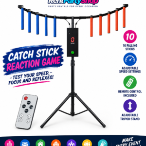 catch stick reaction game rental with 10 falling sticks in Niagara