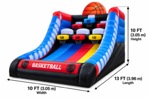 inflatable basketball game with six hoops for rent in Niagara